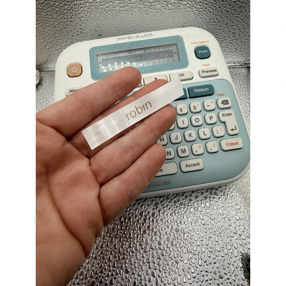 Brother P-touch Embellish Ribbon Tape Label Printer Maker PT-D215e White Ribbon
